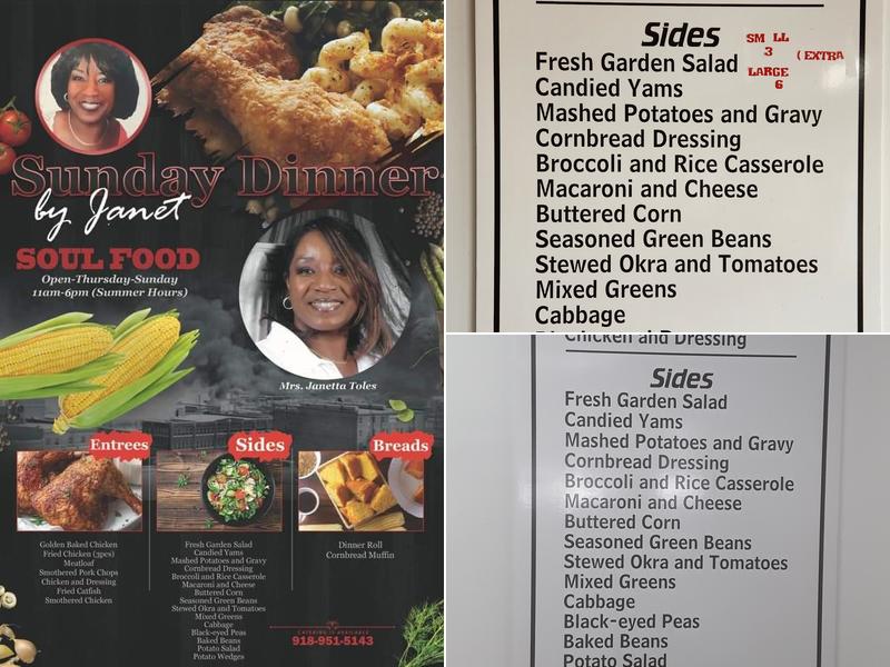 Sunday Dinner and More by Janet Menu