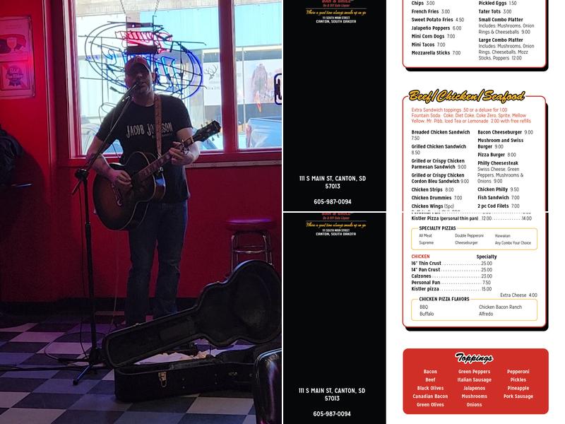 Bushwhackers Bar and Grill Menu