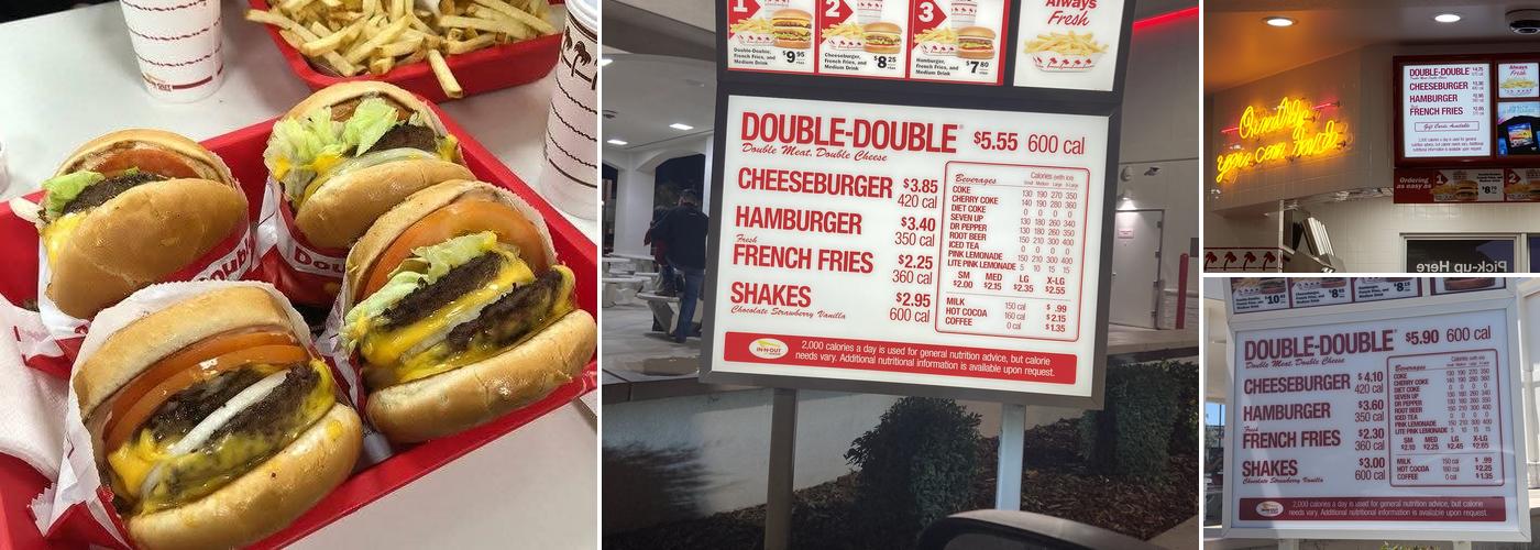 In-N-Out Burger Menu