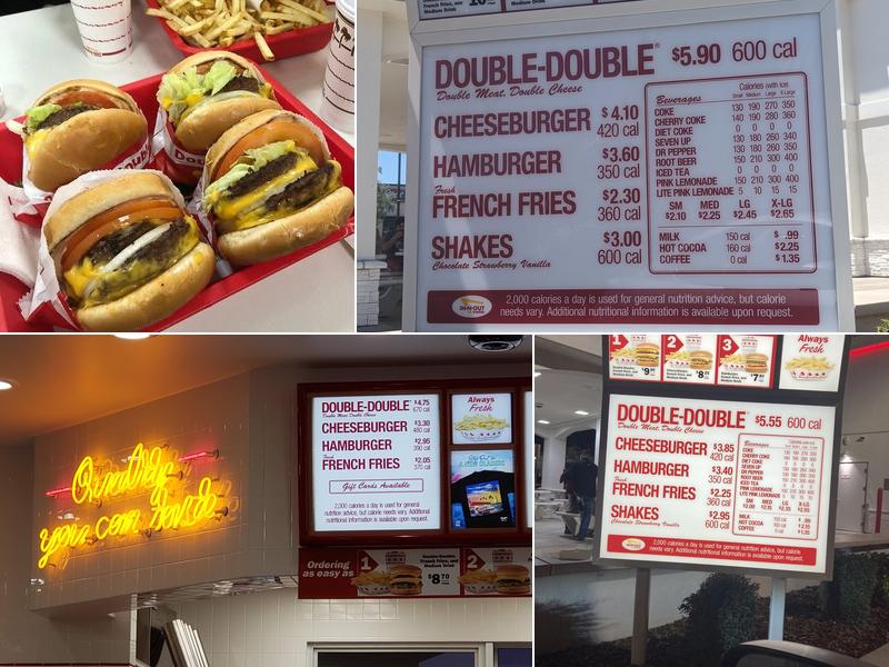 In-N-Out Burger Menu