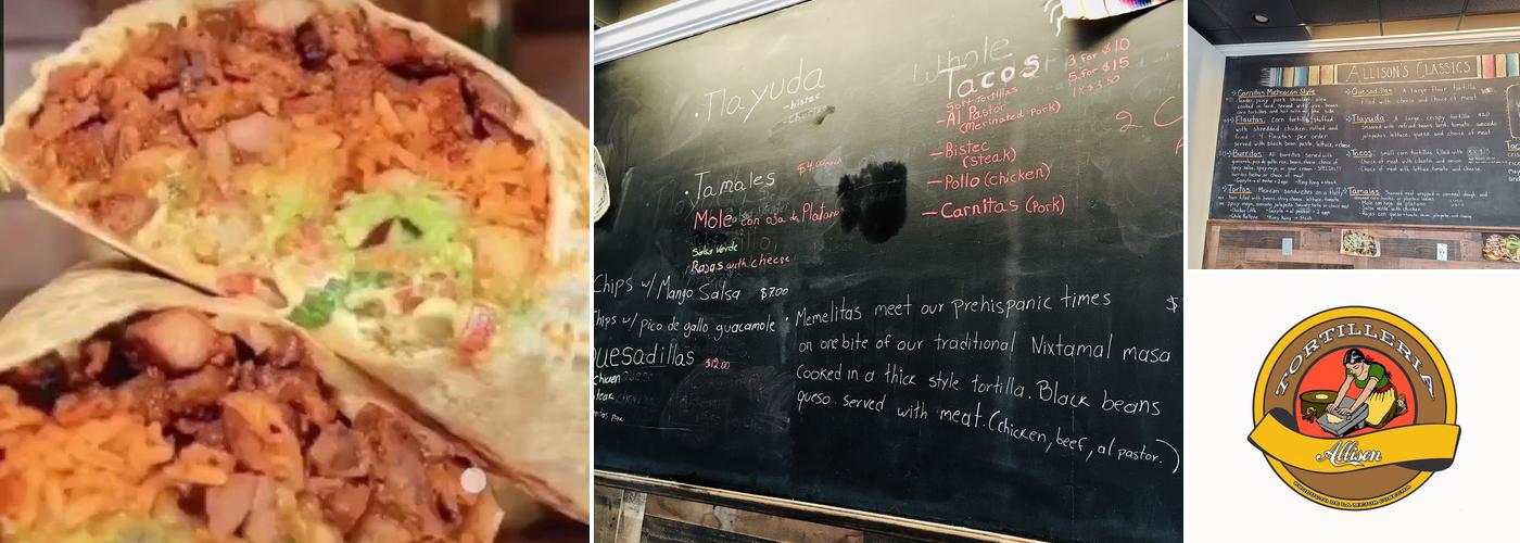 Tortilleria Allison Menu