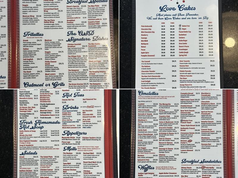 The Original Steve's Diner Menu