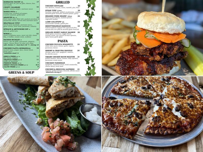 The Buckley Kitchen & Bar Menu