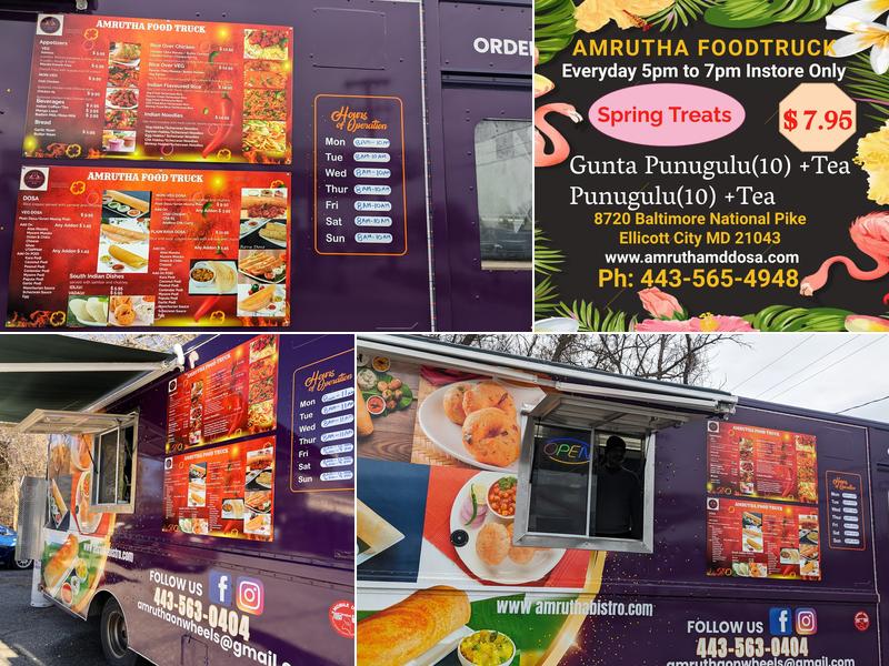 Amrutha Food Truck Menu