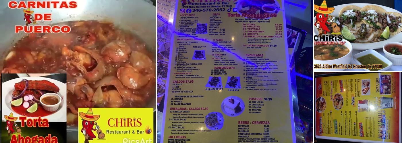 Chiris Restaurant Menu