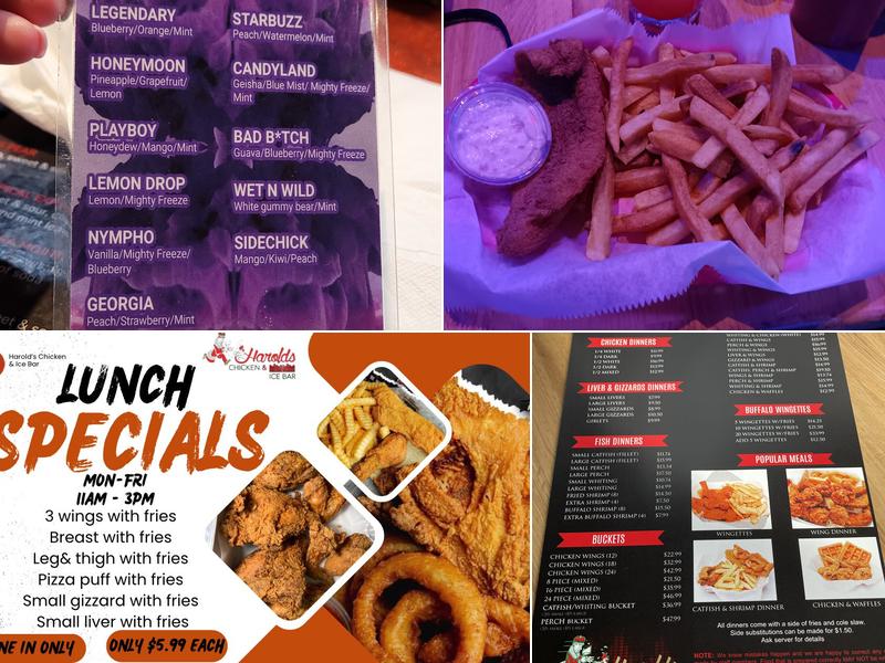 Harold's Chicken & Ice Bar Menu