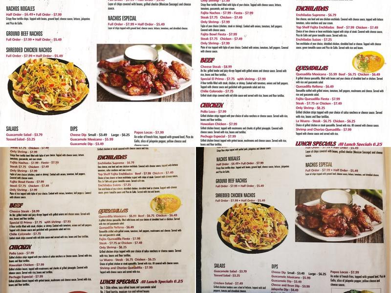 Piñata Mexican Grill Menu