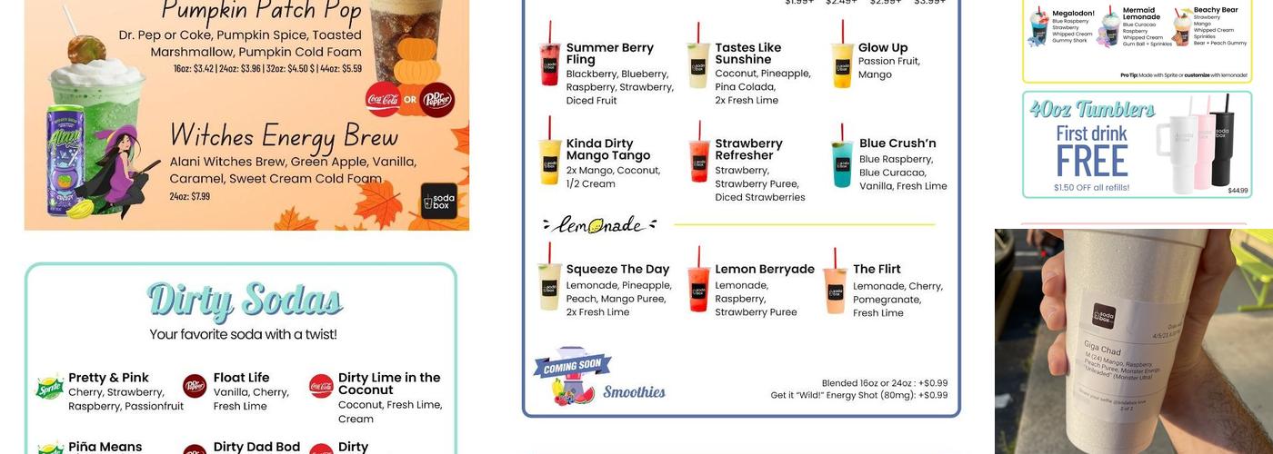 SodaBox Menu