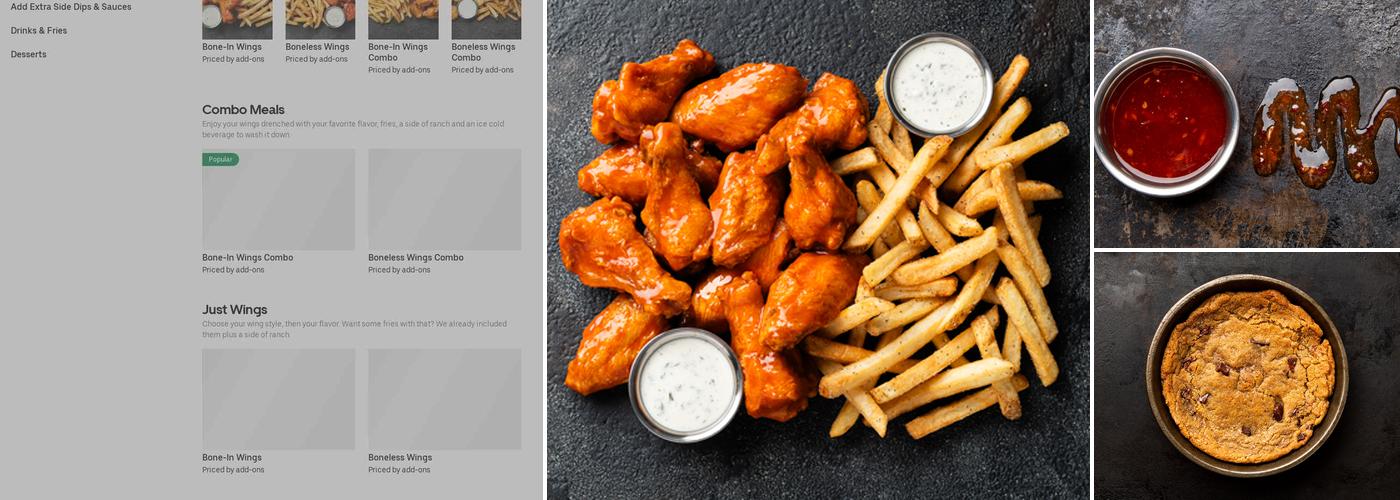 It's Just Wings Menu