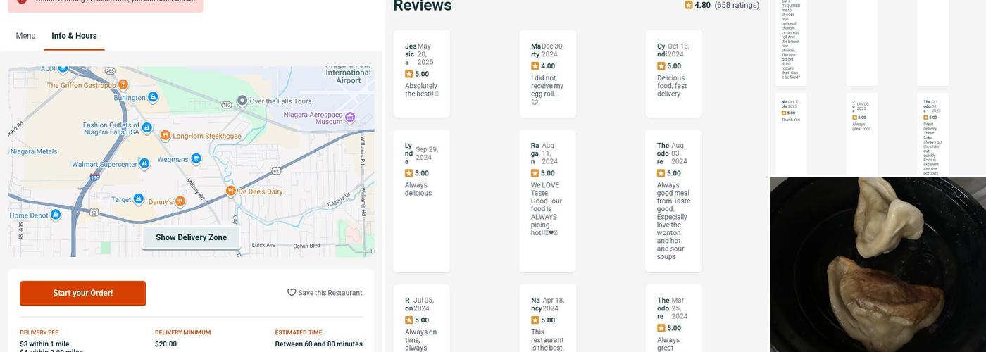 Taste Good Chinese Restaurant Menu