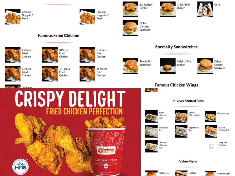 Two Brothers Express Menu