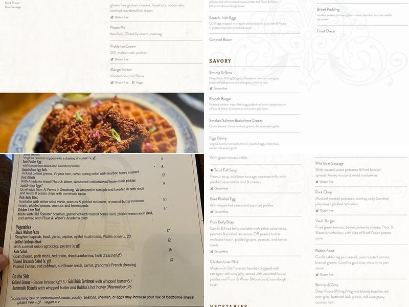 Vault & Cellar Menu
