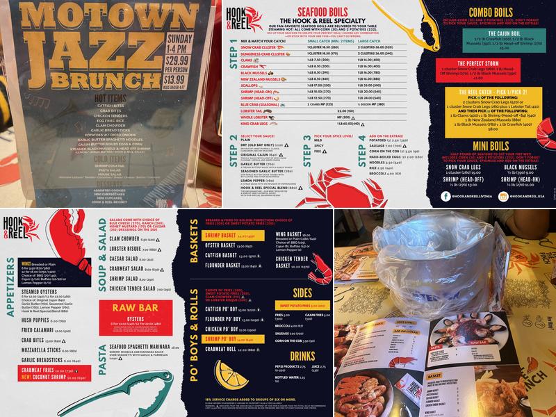 Hook & Reel Cajun Seafood & Bar Menu