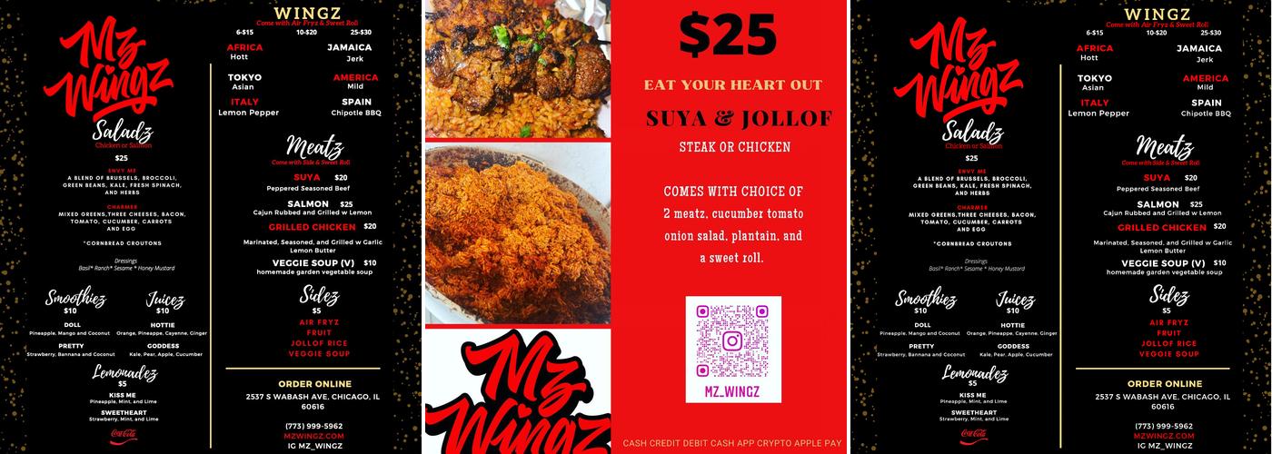 Wings Factory Menu