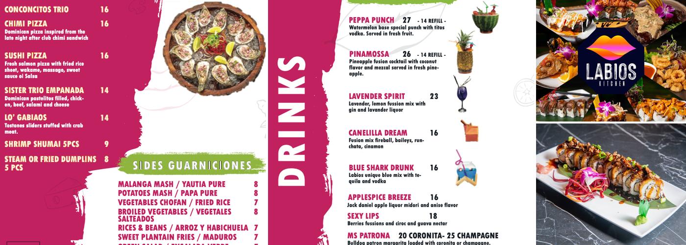 Labios Kitchen & Lounge Menu