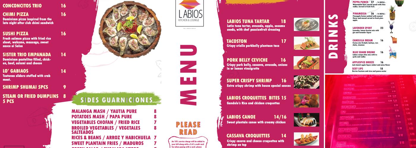 Labios Kitchen & Lounge Menu