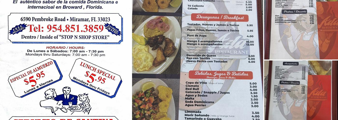 Ada Restaurant Menu