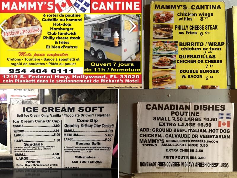 Mammy's Cantine Menu
