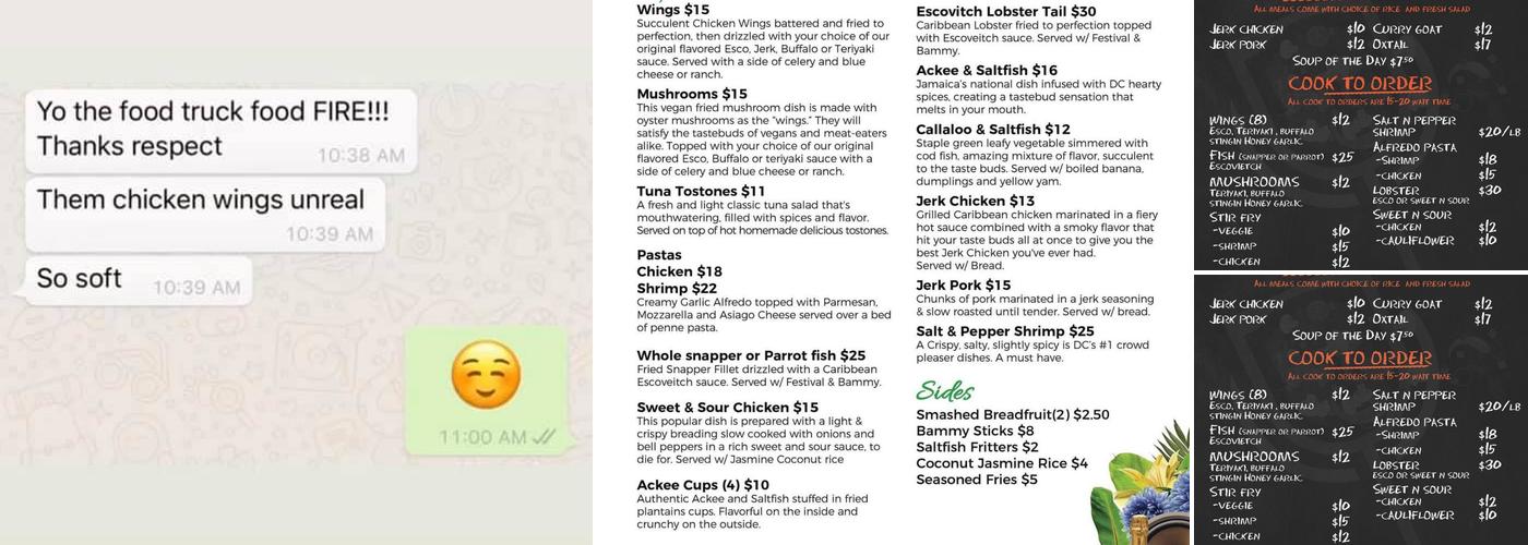 Dynamic Cuisines Menu