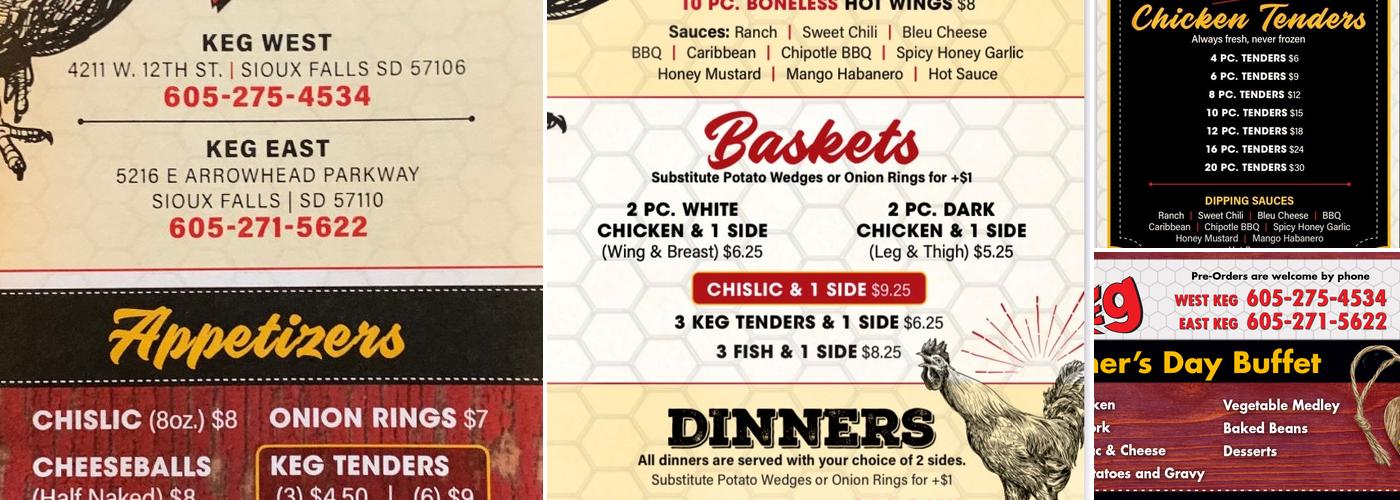The Keg Chicken Menu