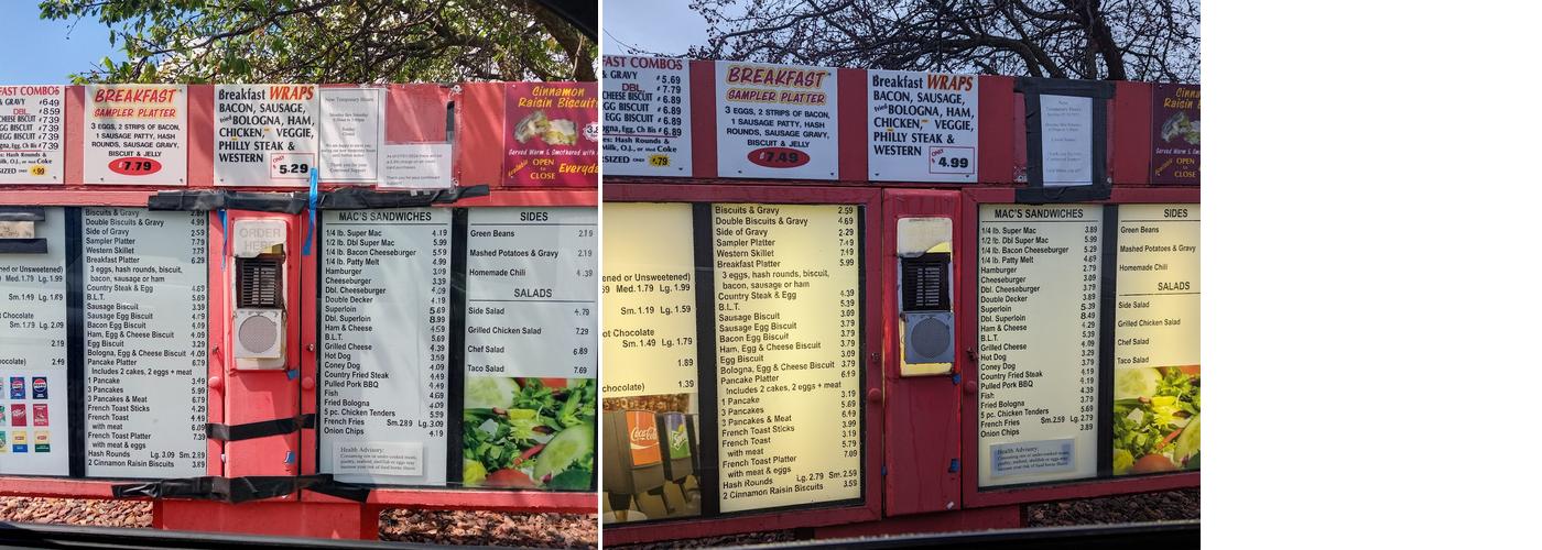 Mac's Menu