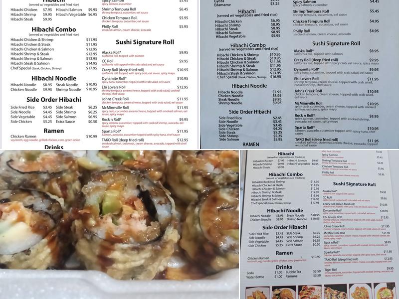 Tako Hibachi & Sushi Menu