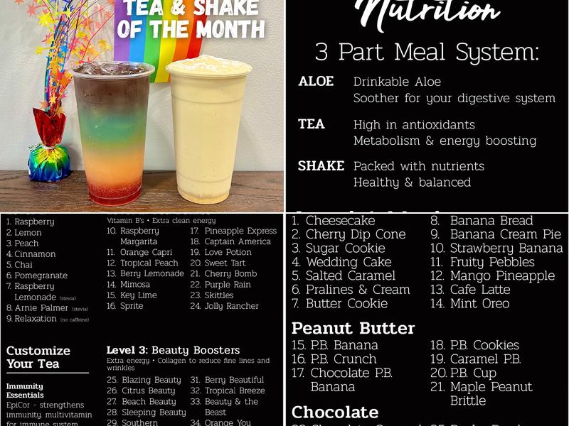 Cedar Rapids Nutrition Menu