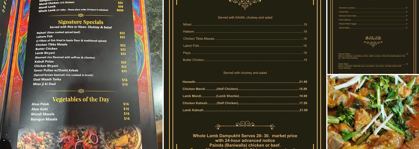 Shinwari Namak Mandi Menu