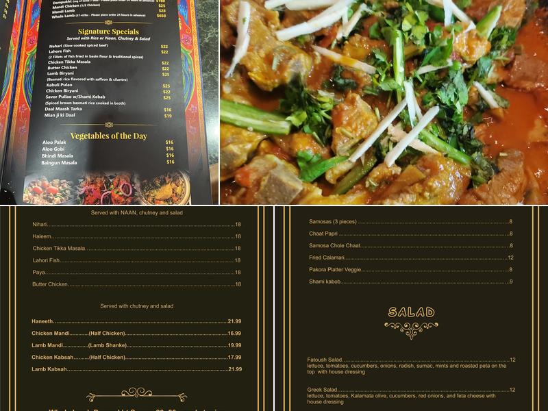 Shinwari Namak Mandi Menu