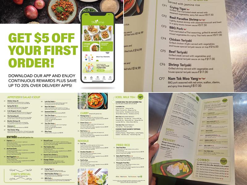 Thai Time Menu
