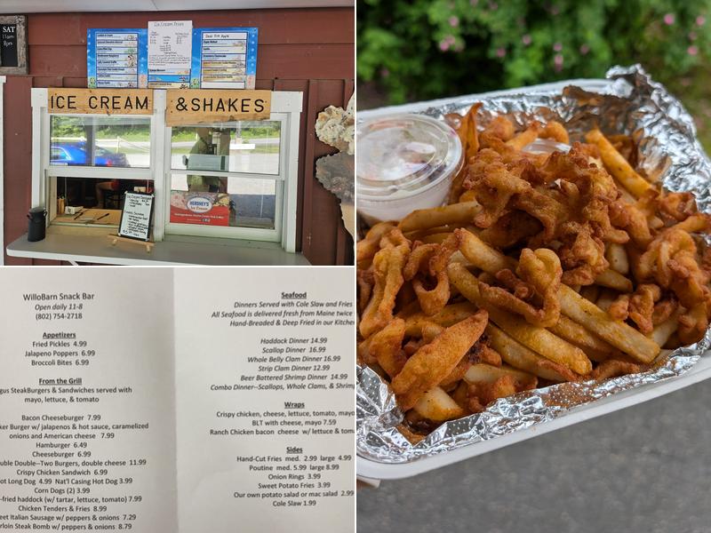 WilloBarn Snack Bar Menu