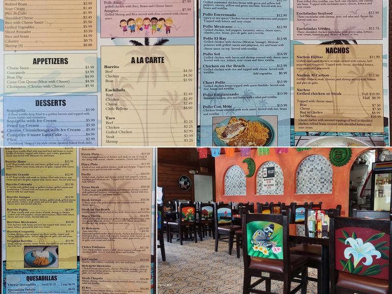 Sol Del Mar Mexican Bar & Grill Menu