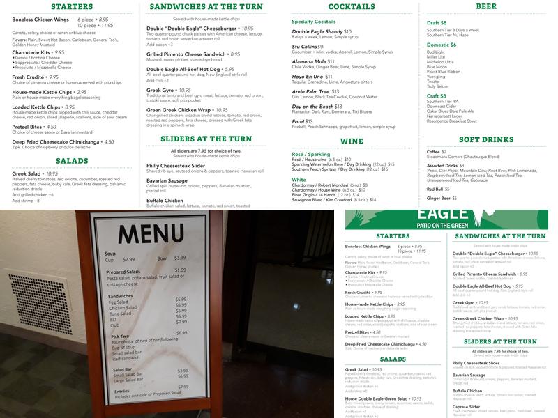 Double Eagle Patio on the Green Menu