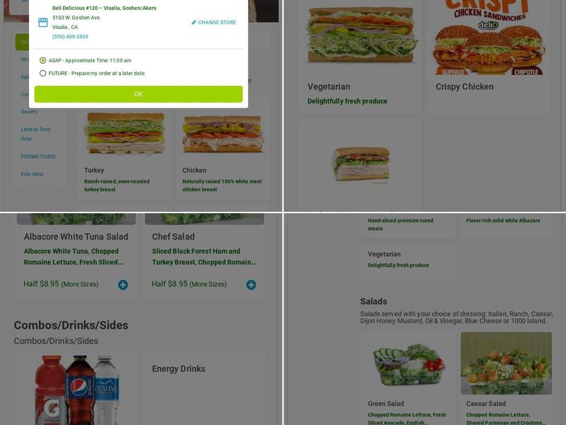 Deli Delicious Menu