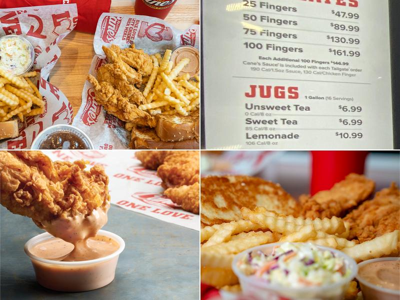 Raising Cane's Chicken Fingers Menu