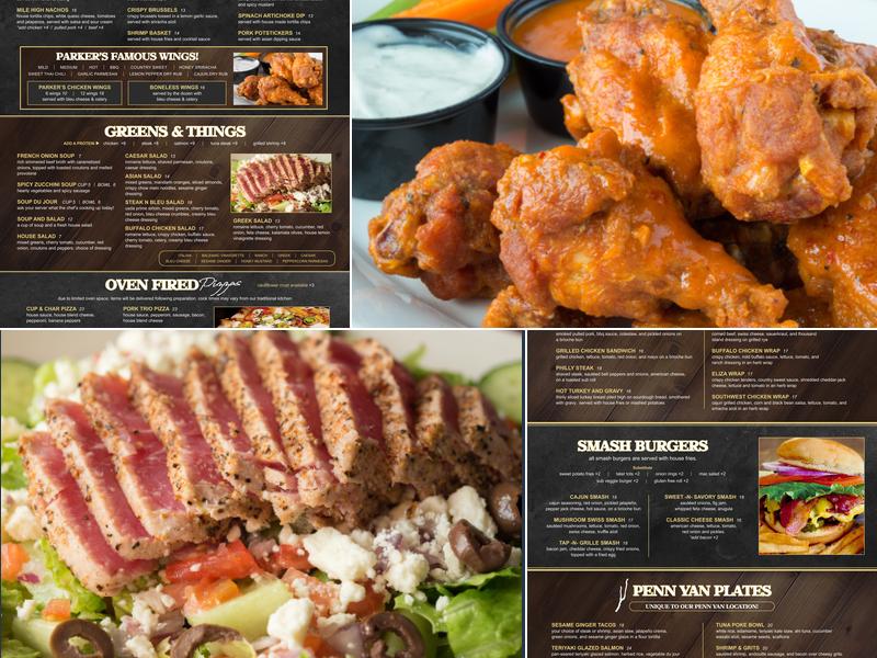 Parker's Grille - Penn Yan Menu