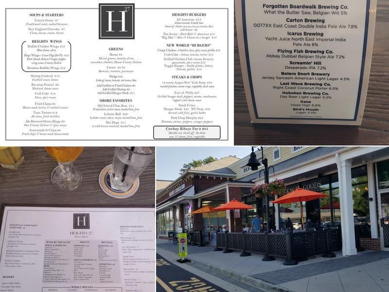 Heights 27 Bar & Grille Menu