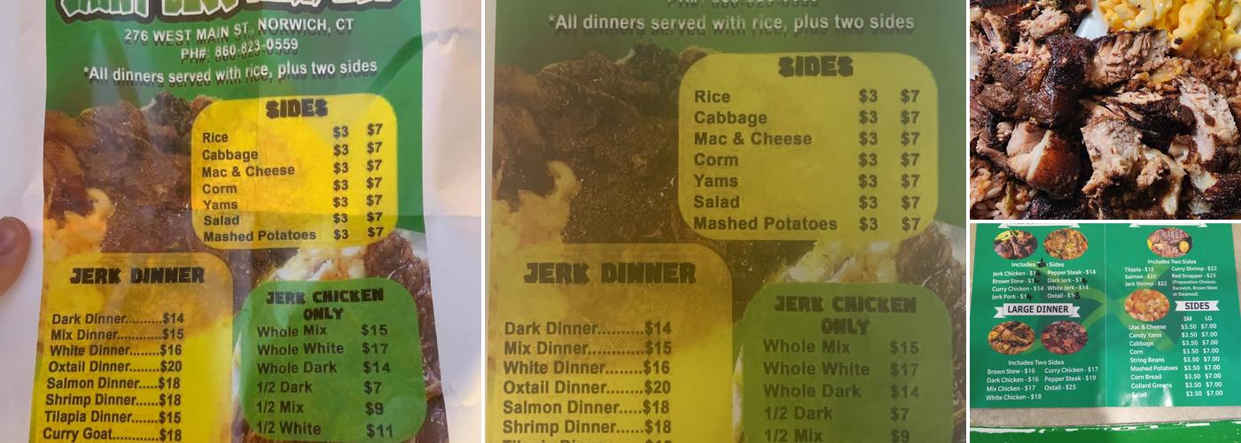 Saint Bess Jerk Hub Menu