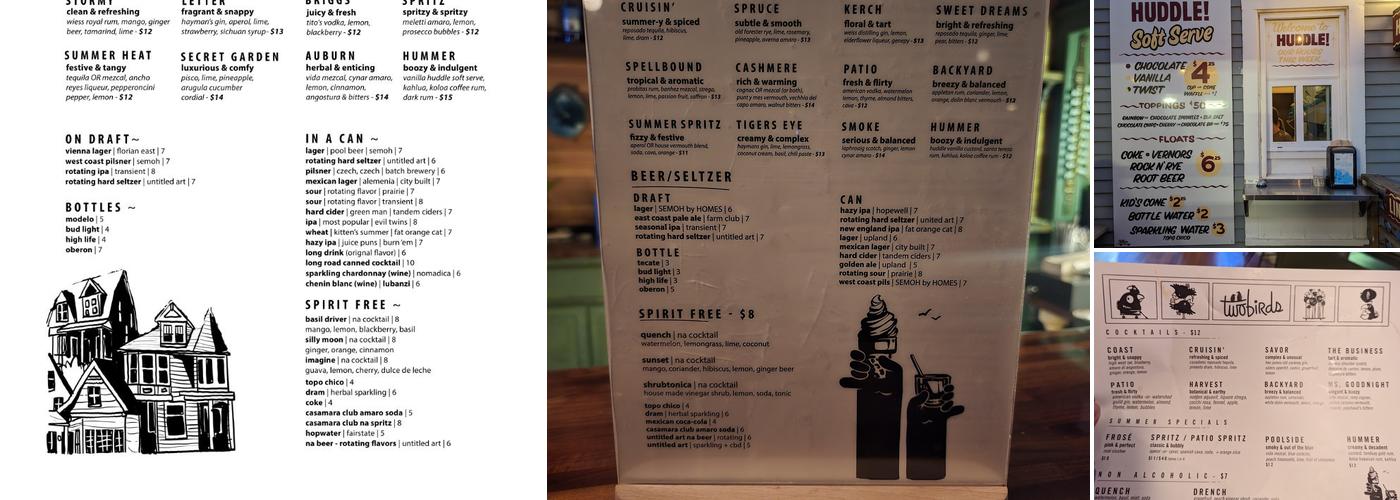 Two Birds Menu