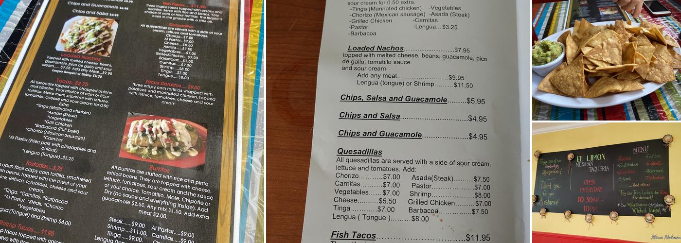 El Limon - Parkesburg Menu