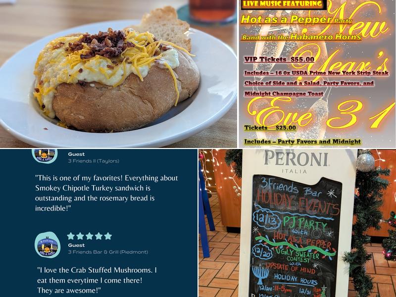 3 Friends Bar & Grill Menu