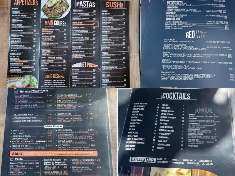WHY NOT? Menu