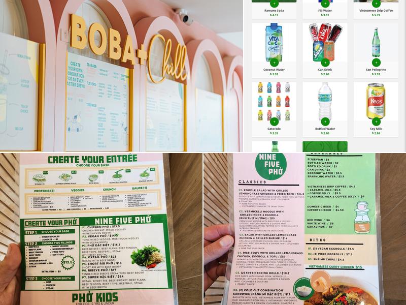 Nine Five Phở Menu
