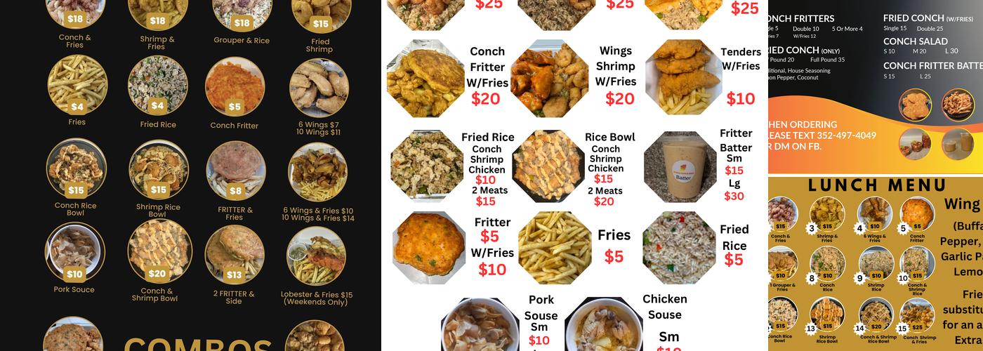 Conch and More / Ocala Conch Man Menu