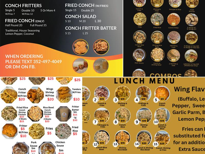 Conch and More / Ocala Conch Man Menu