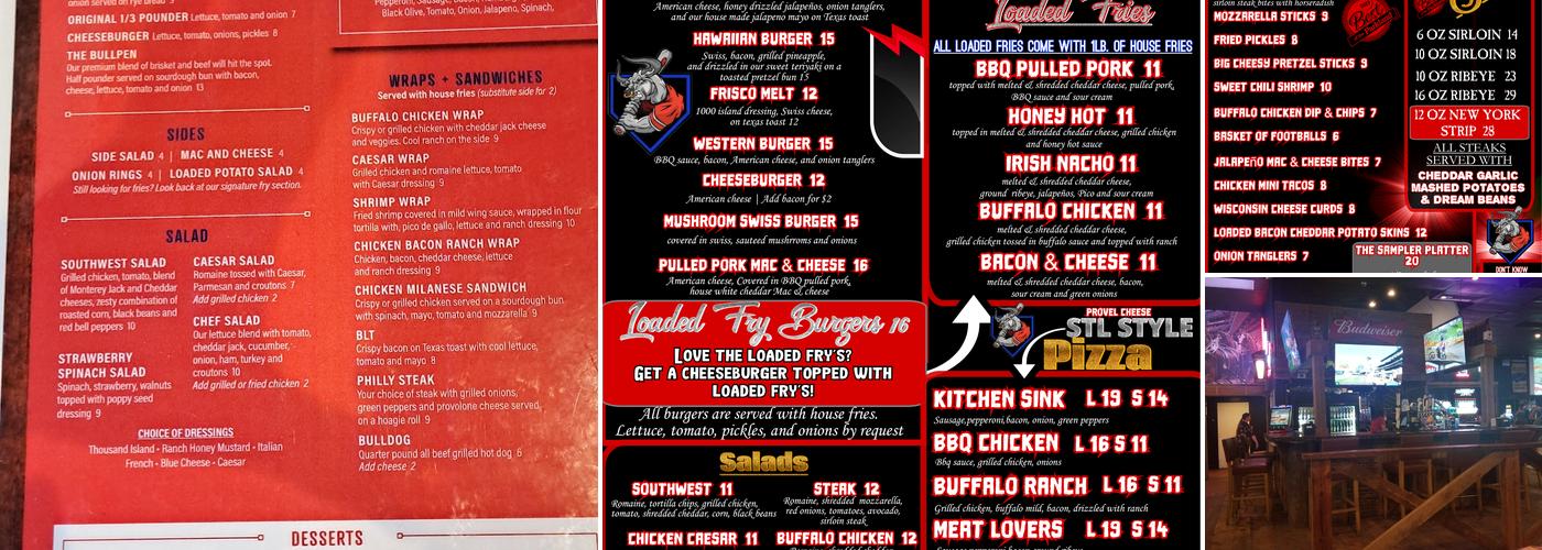 The Bullpen Menu