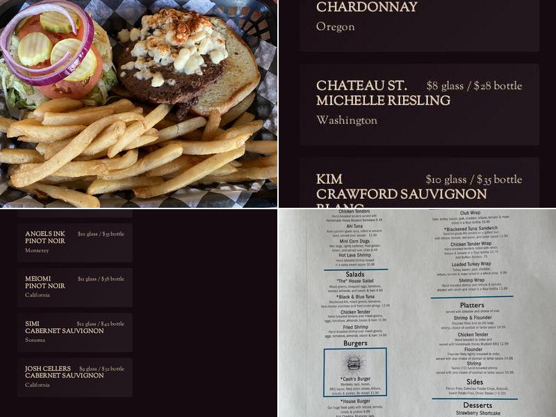 J.R. Cash's Grill and Bar Menu