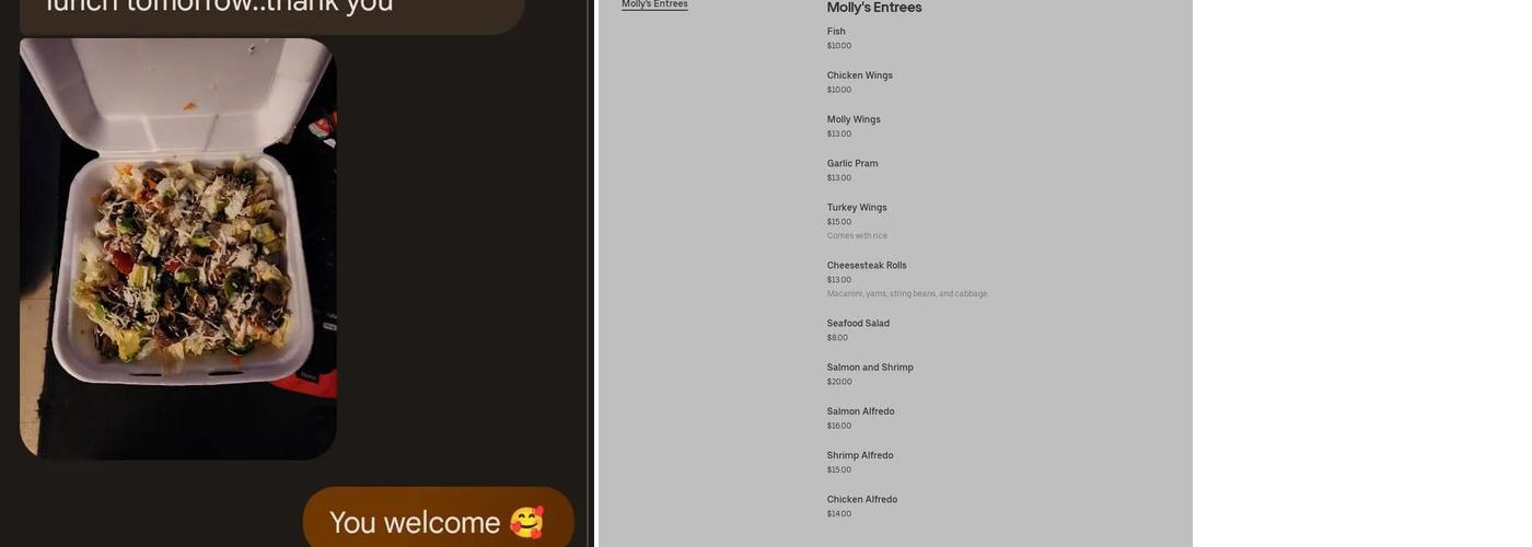 Su Mammi's Kitchen Menu