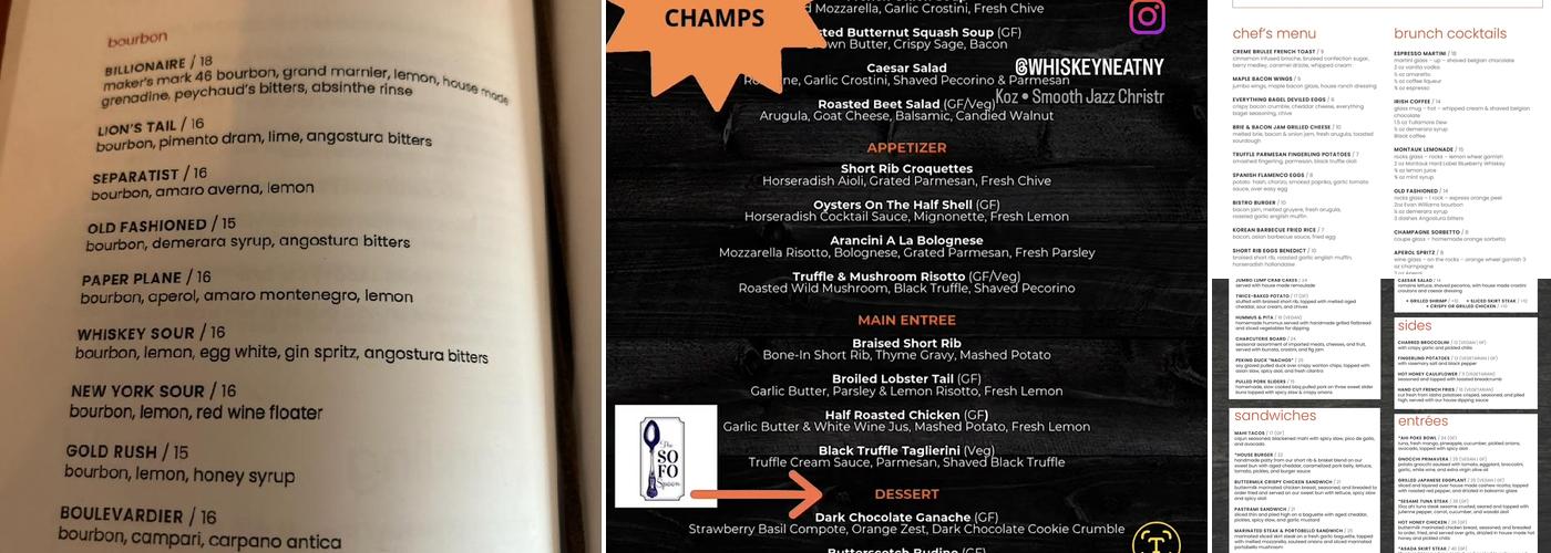 WhiskeyNeat Menu