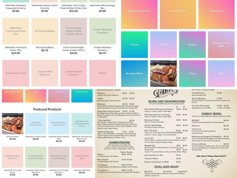 Satterfields Floyds Knobs Menu